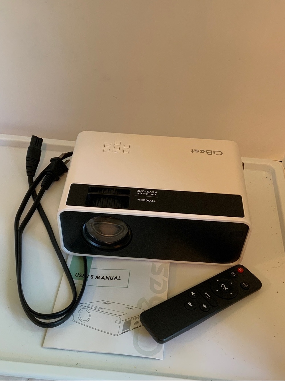 Compact Home Video Projector - White/Black